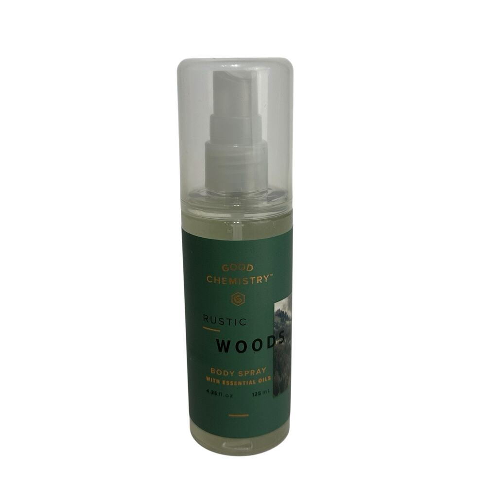 Good Chemistry Rustic Woods Body Spray Essential Oils 4.25 Oz